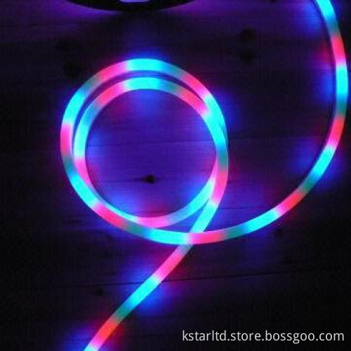 LED Neon Rope Light, 80 RGB LEDs/Meter, Sized 13 x 26mm, Made of Milky PVC Material